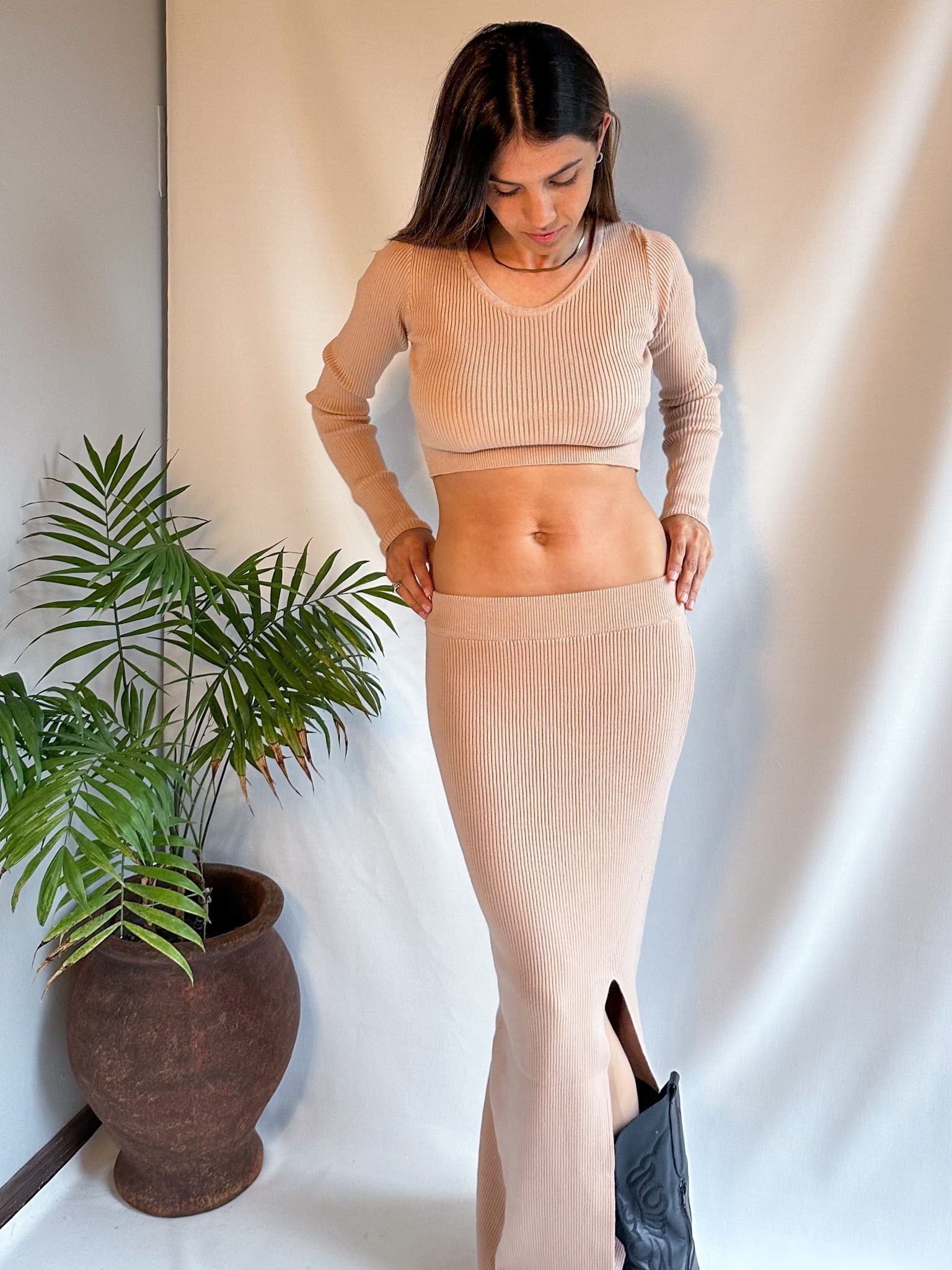 Top Tejido Beige