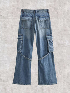 Jeans cargo celeste