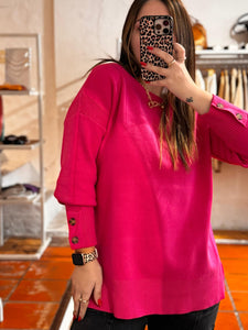 Buzo Fucsia Botones