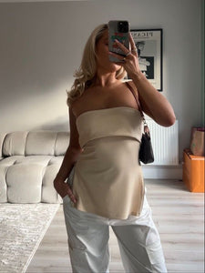 Top largo Beige