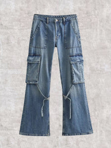 Jeans cargo celeste