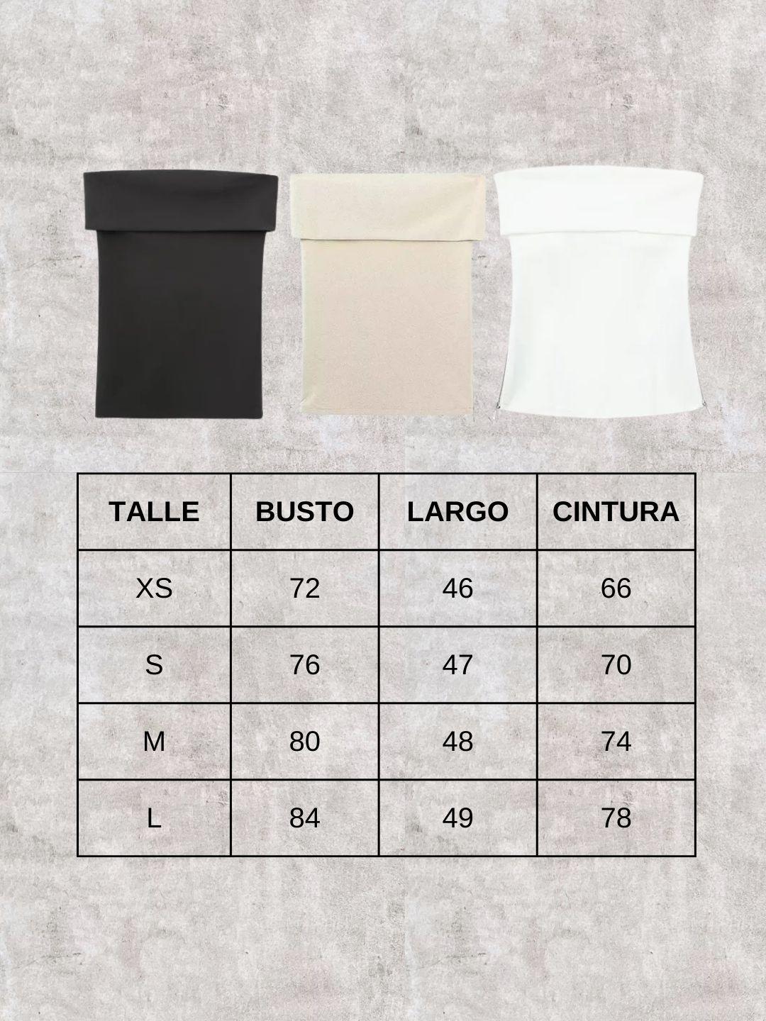Top largo blanco