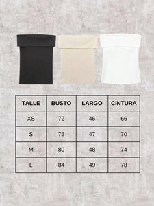 Top largo blanco