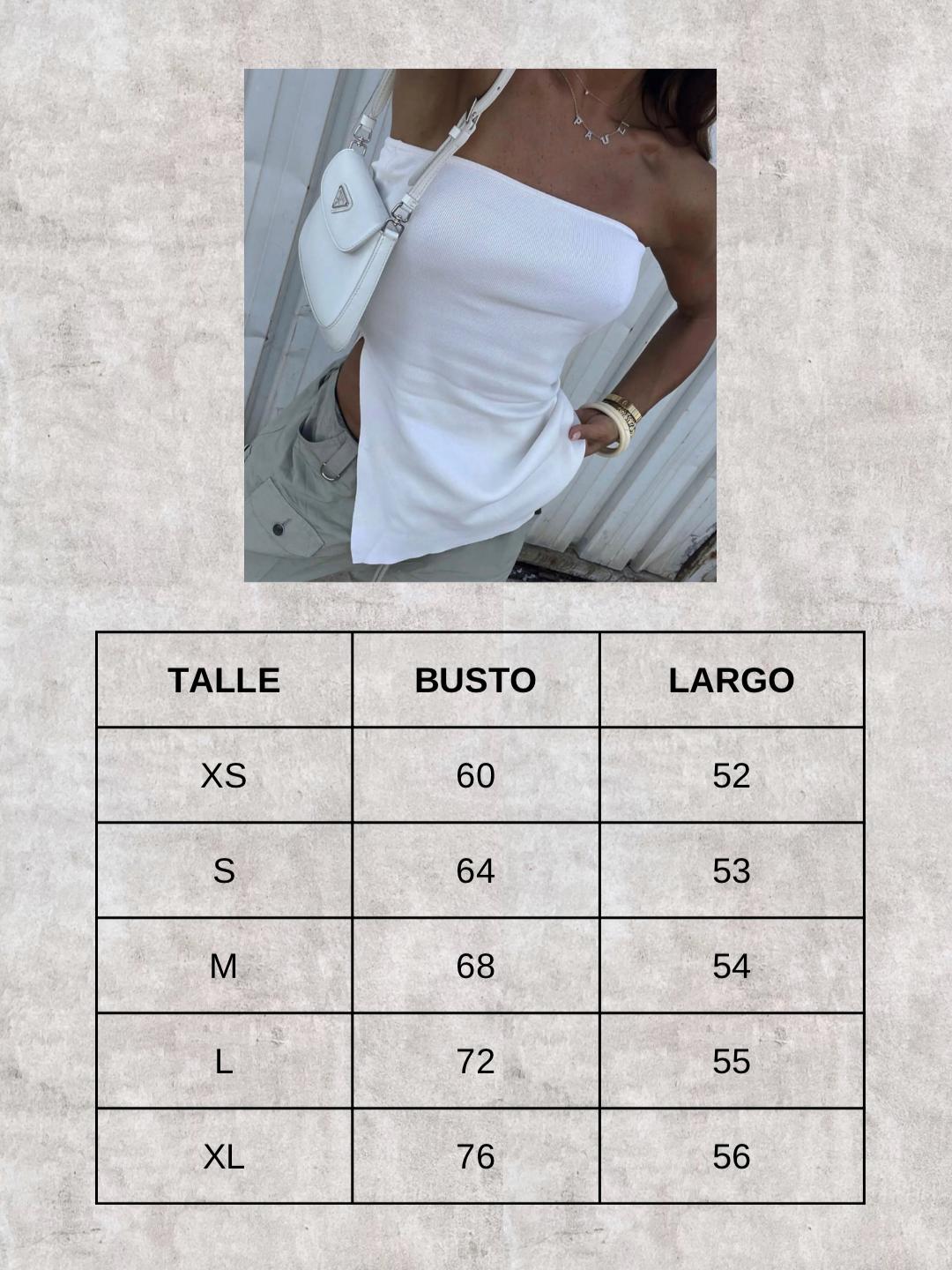 Top largo negro