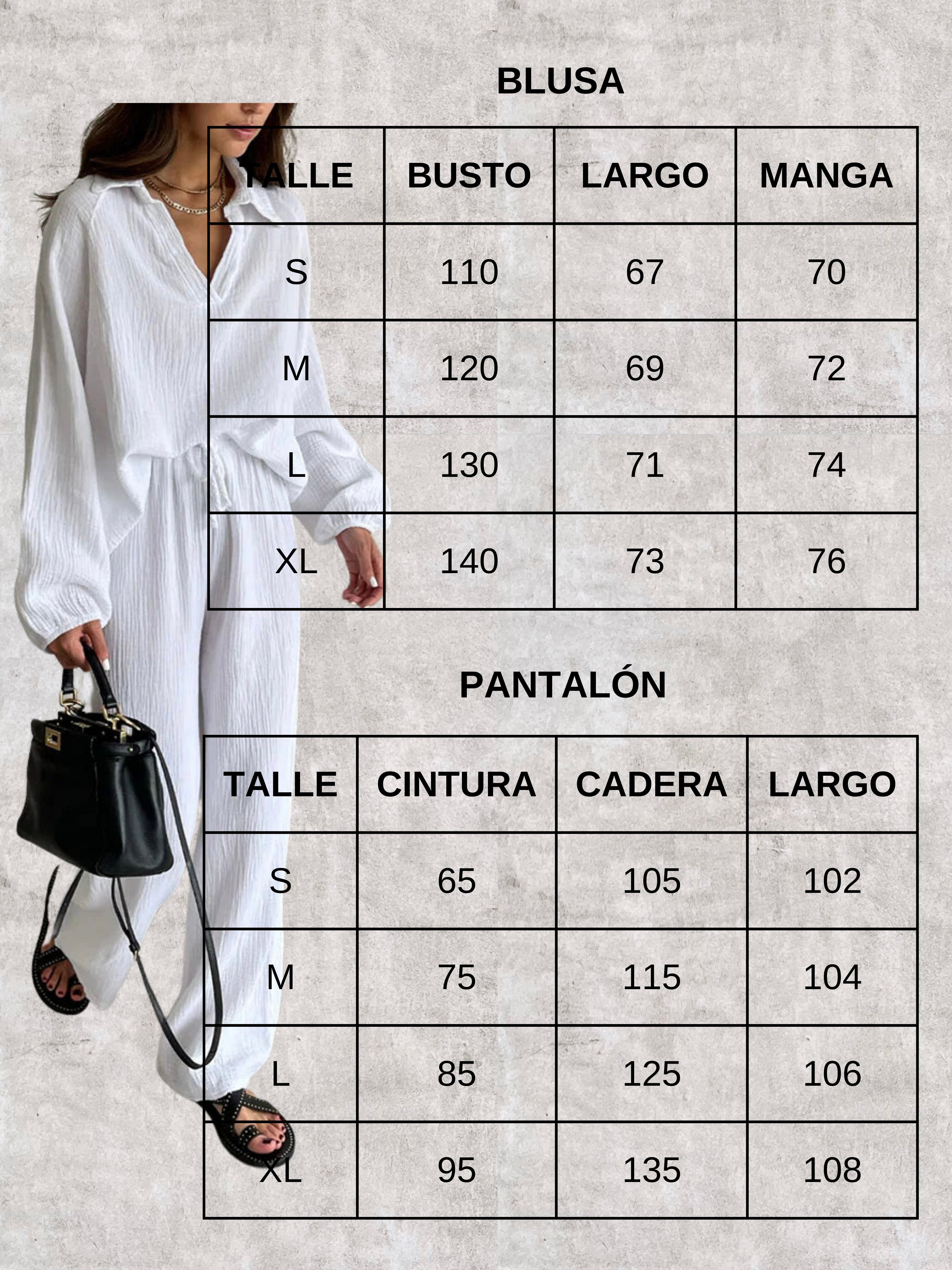 Pantalón muselina blanco