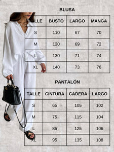 Pantalón muselina blanco