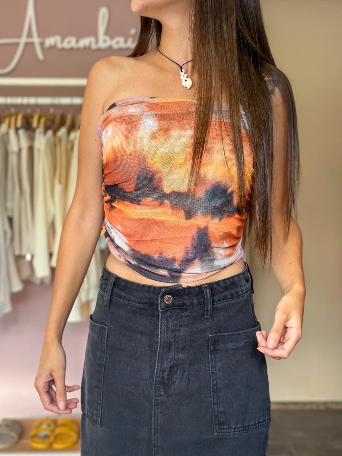 Top Tul naranjas
