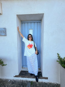 Pollera encaje blanca