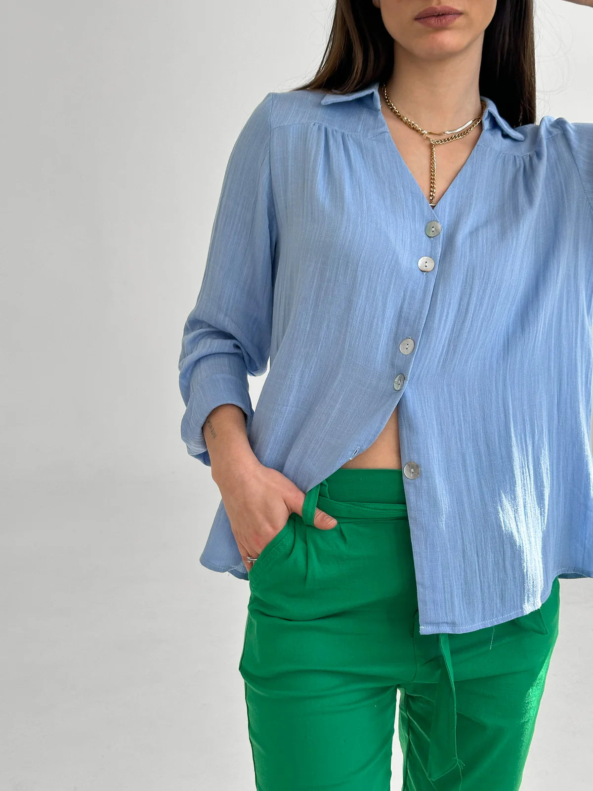 Camisa celeste