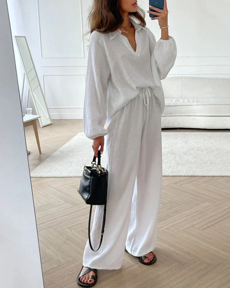 Pantalón muselina blanco