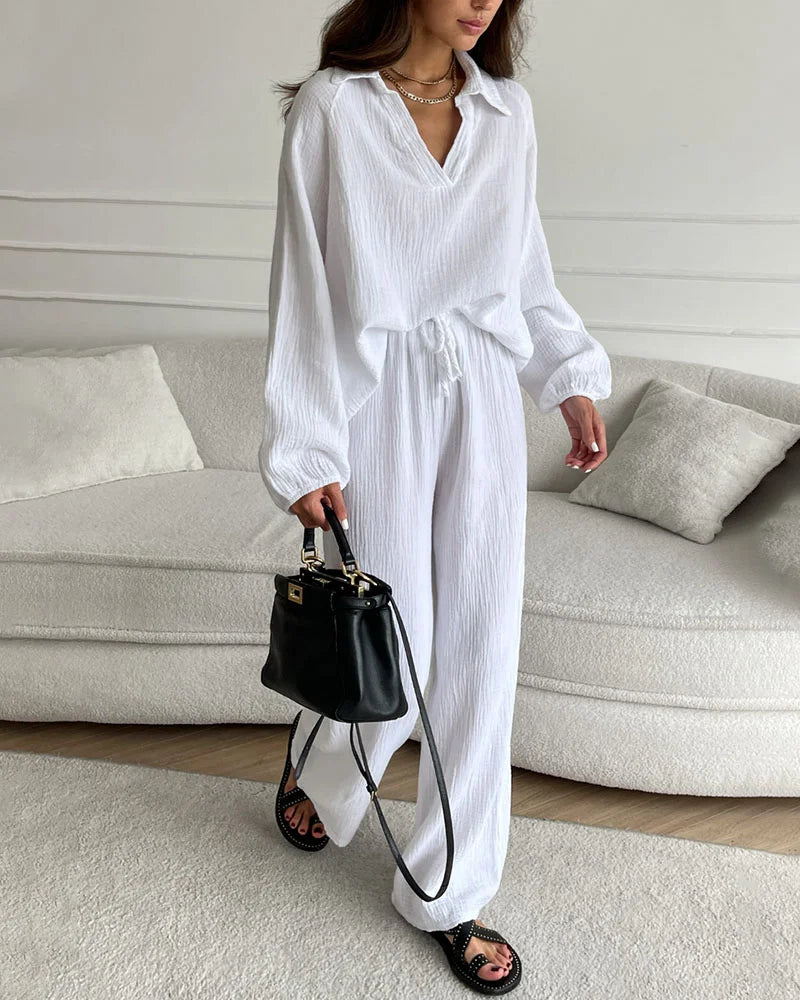 Pantalón muselina blanco