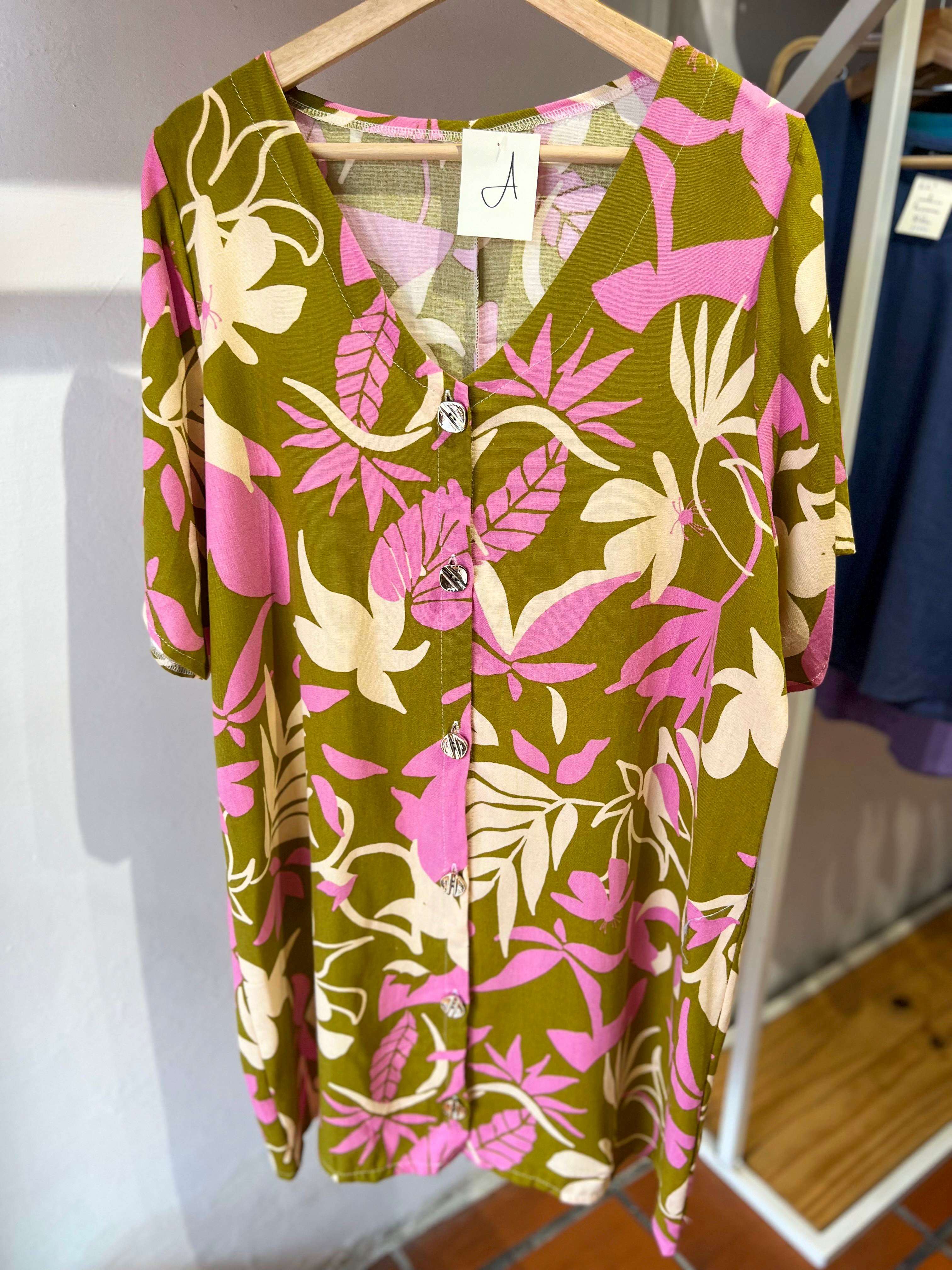 Vestido camisa de lino